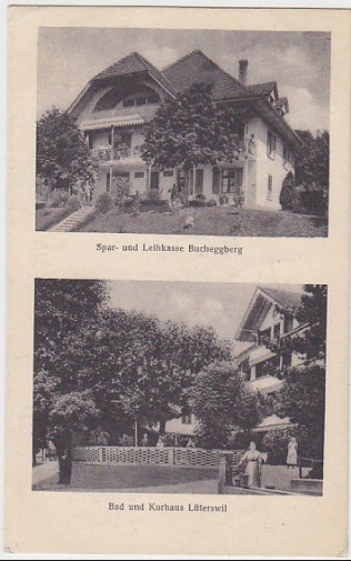 <p>  Spar + Leihkasse + Bad und Kurhaus Lüterswil , Karte Top Zustand</p>